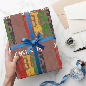 Juneteenth Freedom Pride Wrapping Paper Roll African American Heritage Graphic