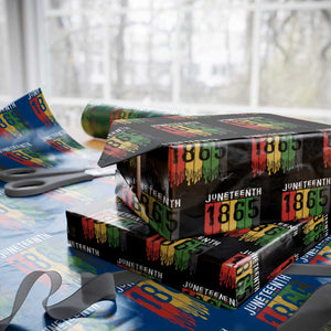 Juneteenth Freedom Pride Wrapping Paper Roll African American Heritage Graphic