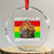 Juneteenth Is My Independence Day Crystal Glass Ornament Bold Afro Liberation Pan-African Flag - Print Your Wear