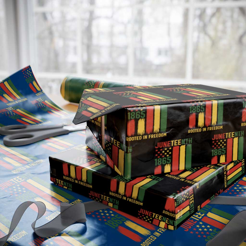 Juneteenth Rooted In Freedom 1865 Wrapping Paper Roll African American Pride TS12 Black Print Your Wear