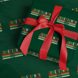 Juneteenth Wrapping Paper Roll Black History Culture Excellence Respect Retro Vintage - Print Your Wear