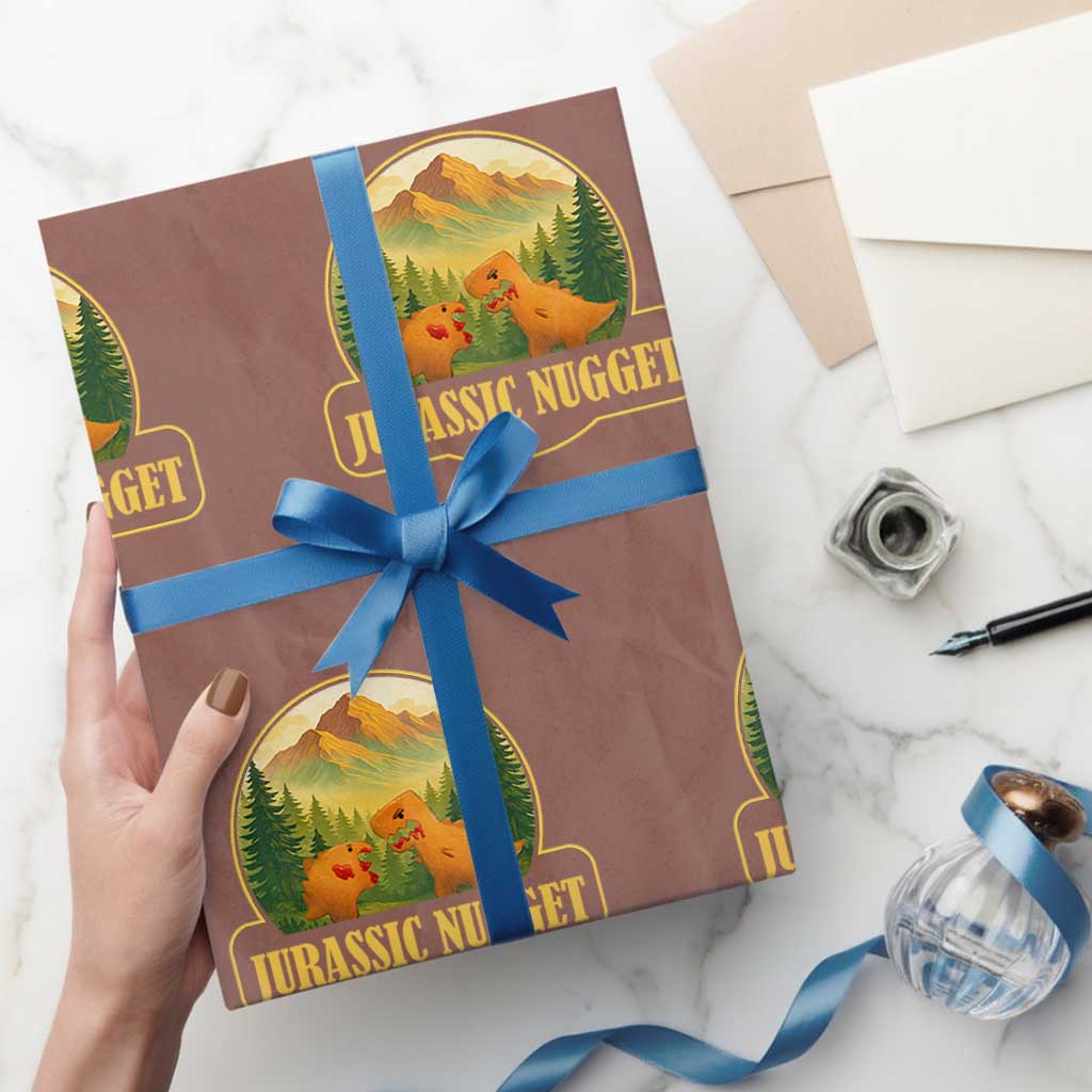 Jurassic Nugget World Dino Wrapping Paper Roll Nugget Lover Gift TS12 Mocha Print Your Wear