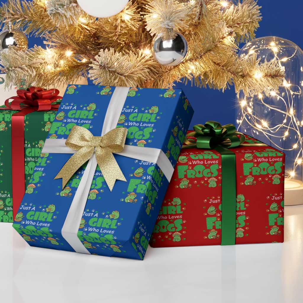 Just A Girl Who Loves Frogs Gift Wrapping Paper Roll TS12 Print Your Wear