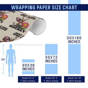 Just A Girl Who Loves Ice Hockey Wrapping Paper Roll Sports Lover Gift TS12 Print Your Wear