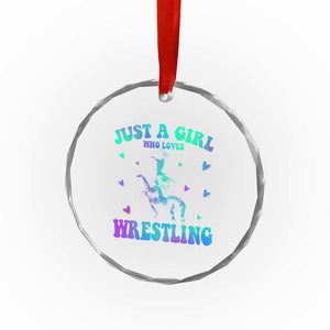 Just A Girl Who Loves Wrestling Crystal Glass Ornament Funny Wrestle Lover Wrestler TS10 Print Your Wear