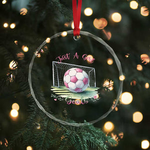 Just A Girl With Goals Crystal Glass Ornament Soccer Gift For Her TS12 Print Your Wear