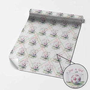 Just A Girl With Goals Wrapping Paper Roll Soccer Gift For Her TS12 Christmas Plaid Print Your Wear