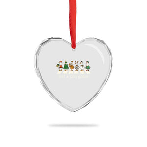 Just A Jolly Goose Heart Crystal Glass Ornament Funny Christmas Duck Meme TS10 Print Your Wear