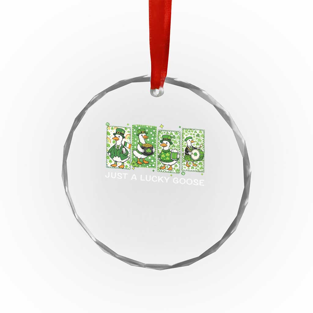 Just A Lucky Goose Crystal Glass Ornament Funny Irish Crew St Patricks Day TS12 Print Your Wear