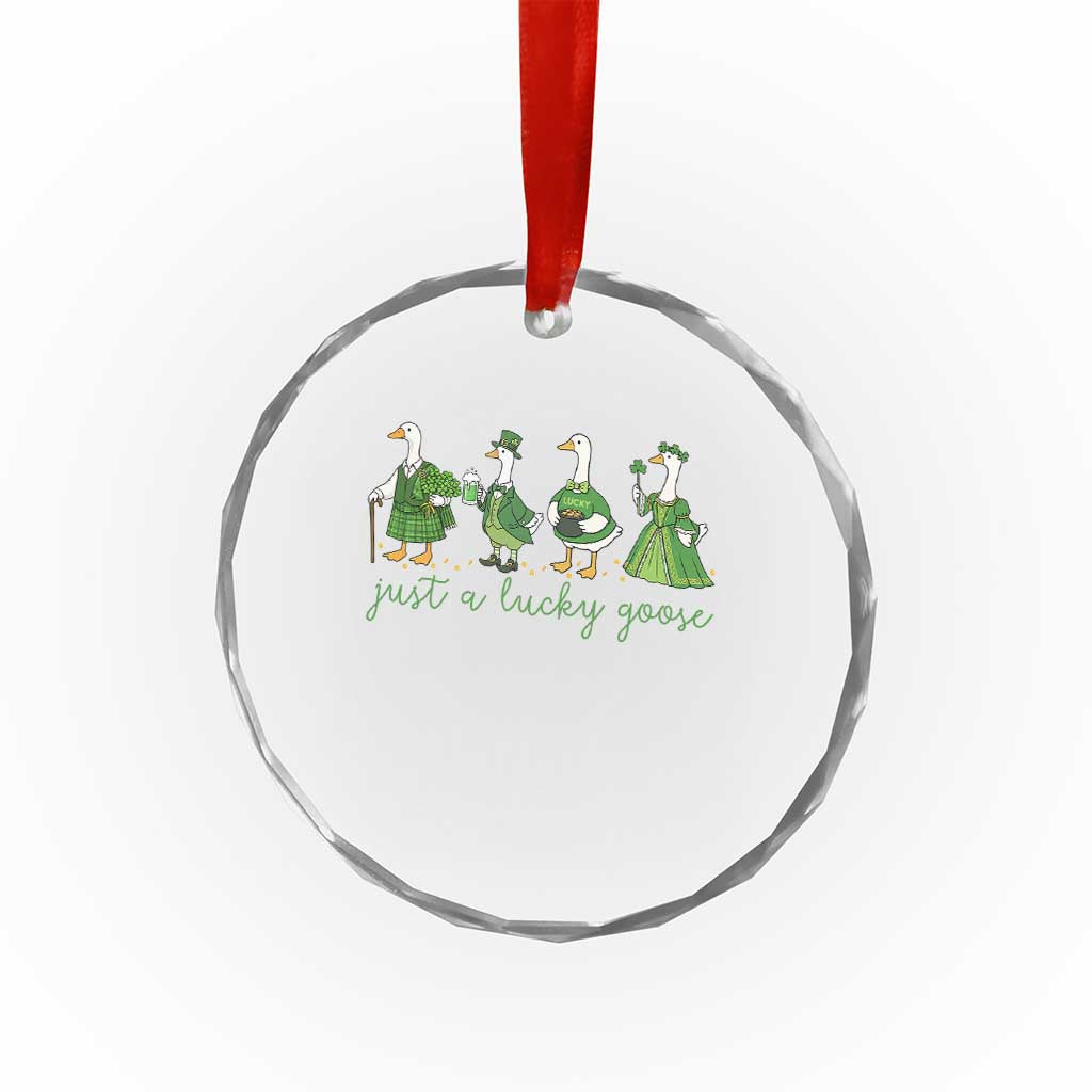 Just A Lucky Goose Crystal Glass Ornament Funny St Patricks Day Irish Gift TS12 Print Your Wear