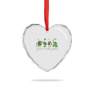 Just A Lucky Goose Heart Crystal Glass Ornament Funny St Patricks Day Irish Gift TS12 Print Your Wear