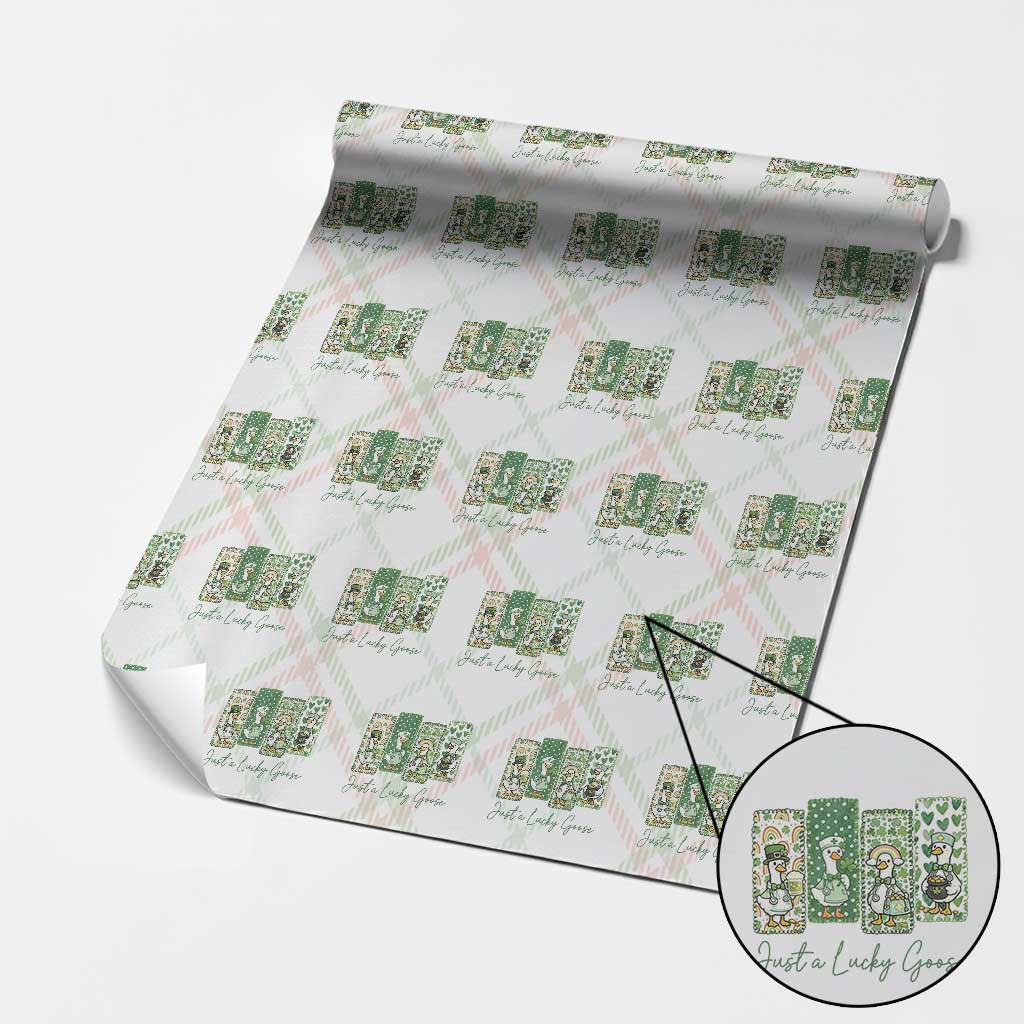 Just A Lucky Goose Nurse Wrapping Paper Roll St Patricks Day Gift TS12 Christmas Plaid Print Your Wear