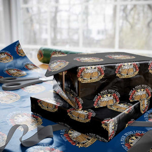 Just A Man Who Loves Darts And Beer Wrapping Paper Roll Funny Dart Player TS12 Black Print Your Wear