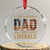 Just A Proud Dad That Didn't Raise Liberals Crystal Glass Ornament Retro American Flag TS10 Transparent Glass 3'' Circle Print Your Wear