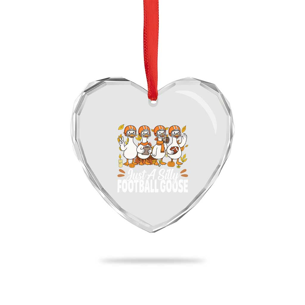 Just A Silly Football Heart Crystal Glass Ornament Animal Sports Fan Gift TS12 Print Your Wear