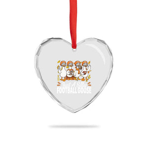 Just A Silly Football Heart Crystal Glass Ornament Animal Sports Fan Gift TS12 Print Your Wear