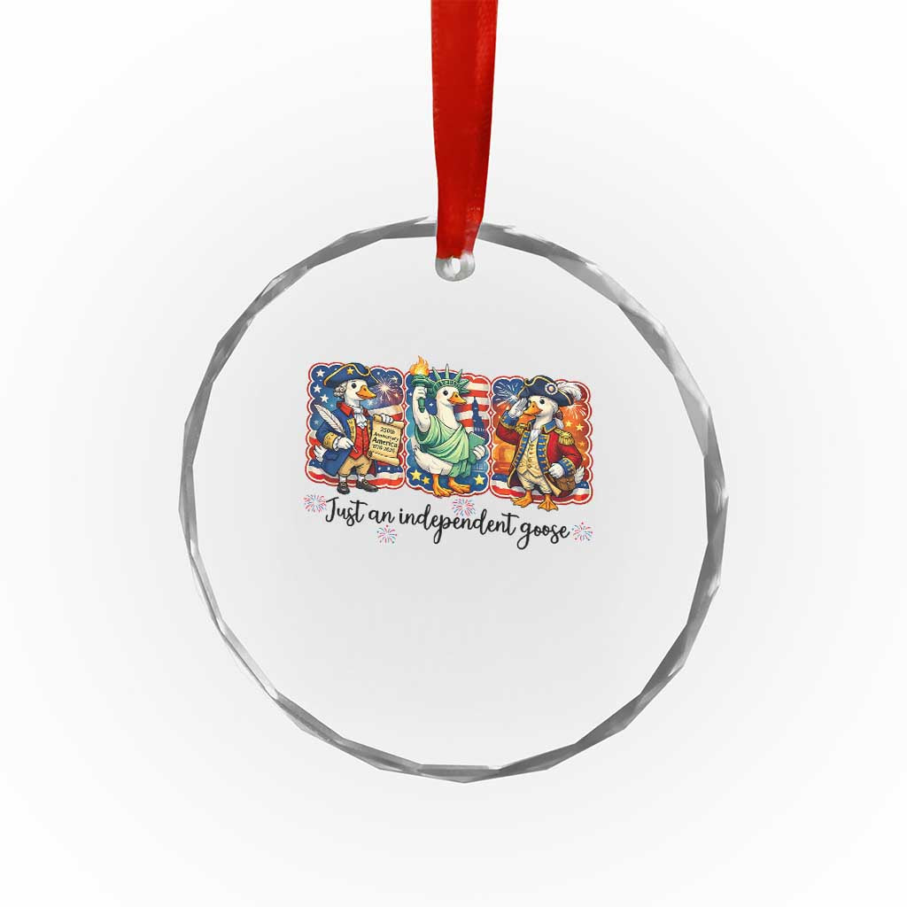 Just An Independent Goose Crystal Glass Ornament Funny Patriotic Goose TS12 Print Your Wear