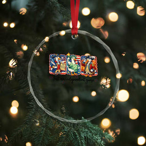 Just An Independent Goose Crystal Glass Ornament Funny Patriotic Goose TS12 Print Your Wear