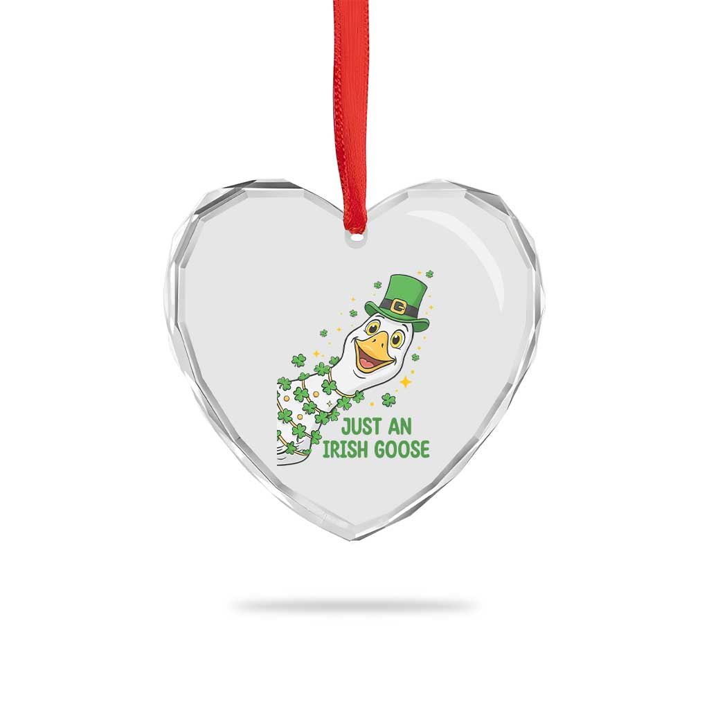 Just An Irish Goose Heart Crystal Glass Ornament Funny St Patricks Day TS12 Print Your Wear