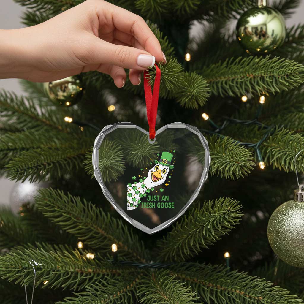Just An Irish Goose Heart Crystal Glass Ornament Funny St Patricks Day TS12 Print Your Wear