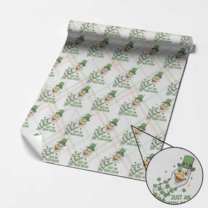 Just An Irish Goose Wrapping Paper Roll Funny St Patricks Day TS12 Christmas Plaid Print Your Wear