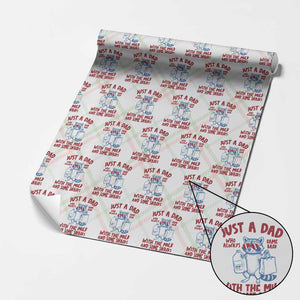 Just Dad Who Always Came Back With The Milk Wrapping Paper Roll Funny Raccoon Dad