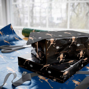 Just Kickin It Wrapping Paper Roll Funny Marcus The Worm Soccer Meme TS12 Black Print Your Wear