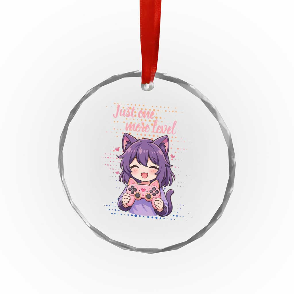 Just One More Game Crystal Glass Ornament Cute Girl Playing Game Humor Gift TS12 Print Your Wear