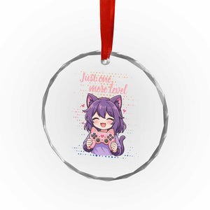 Just One More Game Crystal Glass Ornament Cute Girl Playing Game Humor Gift TS12 Print Your Wear