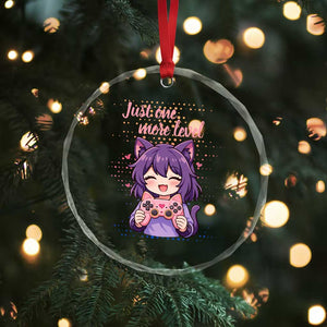 Just One More Game Crystal Glass Ornament Cute Girl Playing Game Humor Gift TS12 Print Your Wear