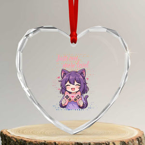 Just One More Game Heart Crystal Glass Ornament Cute Girl Playing Game Humor Gift TS12 Transparent Glass 3'' Heart Print Your Wear