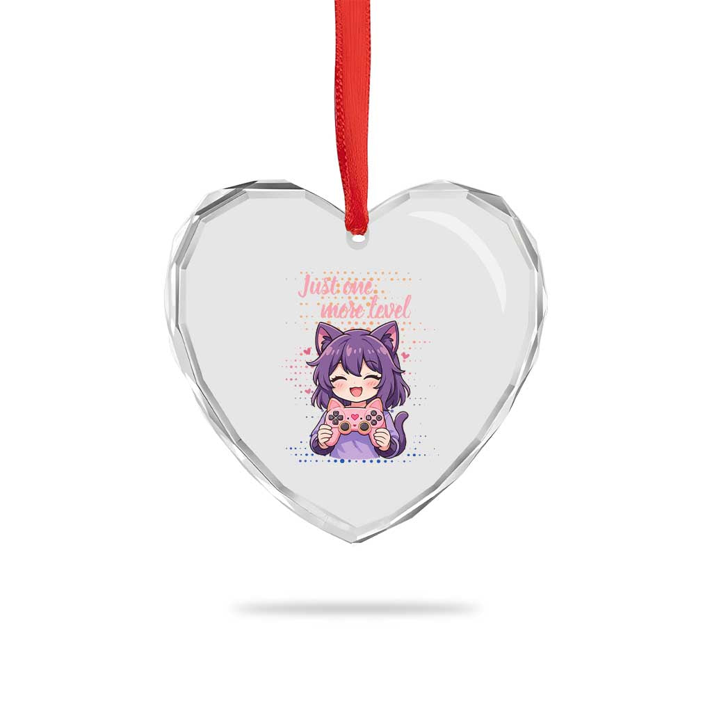 Just One More Game Heart Crystal Glass Ornament Cute Girl Playing Game Humor Gift TS12 Print Your Wear