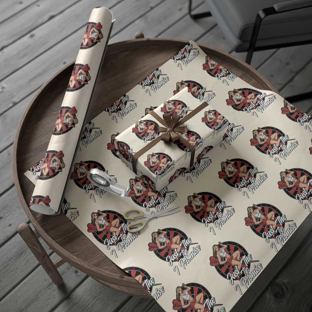 Just The Tip I Promise Wrapping Paper Roll Sexy Pin Up Girl Dartist Gift TS12 Beige Print Your Wear