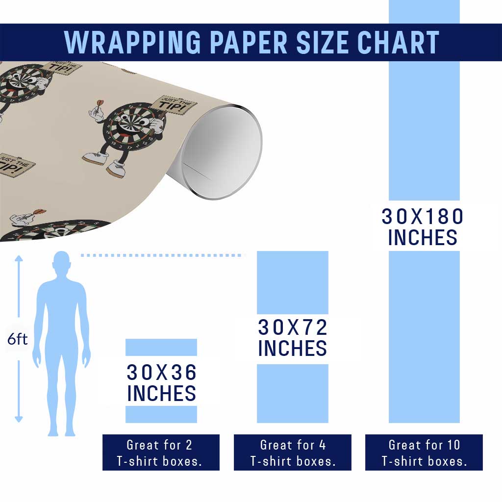 Just The Tip Quote Wrapping Paper Roll Dirty Humor Dartist Gift TS12 Print Your Wear