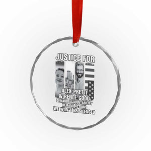 Justice for Alex and Renee Crystal Glass Ornament Anti ICE Immigration Protest Human Rights TS14 Print Your Wear
