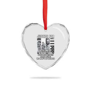 Justice for Alex and Renee Heart Crystal Glass Ornament Anti ICE Immigration Protest Human Rights TS14 Print Your Wear