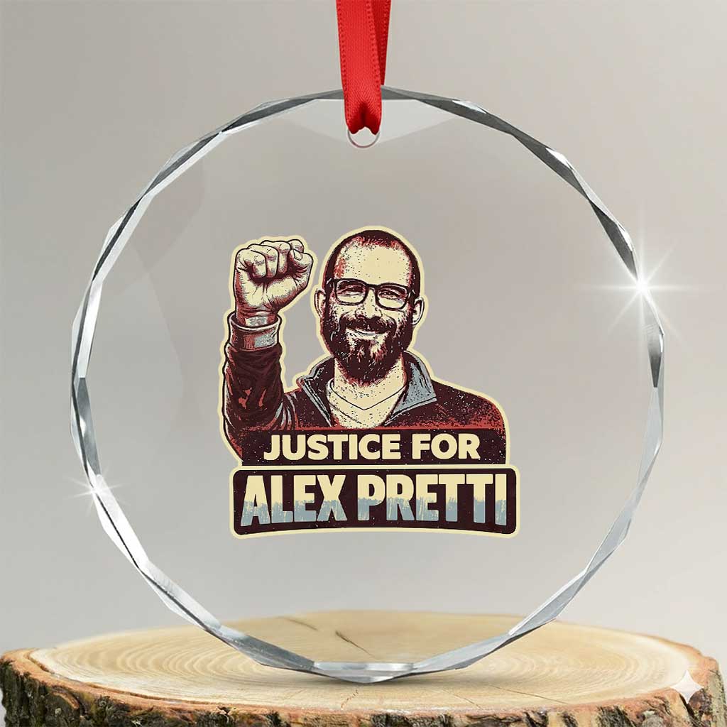 Justice For Alex Crystal Glass Ornament Minneapolis ICU Nurse Hero Support Gift TS12 Transparent Glass 3'' Circle Print Your Wear
