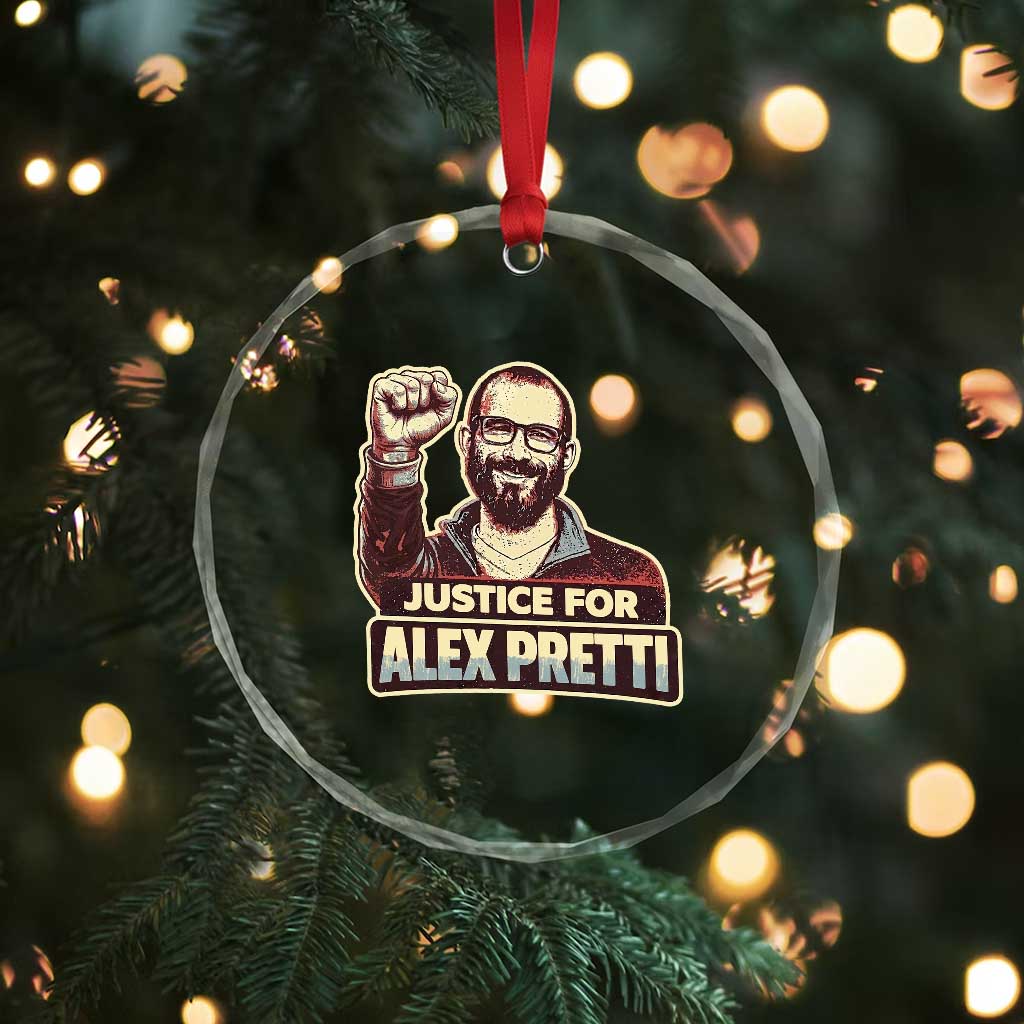 Justice For Alex Crystal Glass Ornament Minneapolis ICU Nurse Hero Support Gift TS12 Print Your Wear