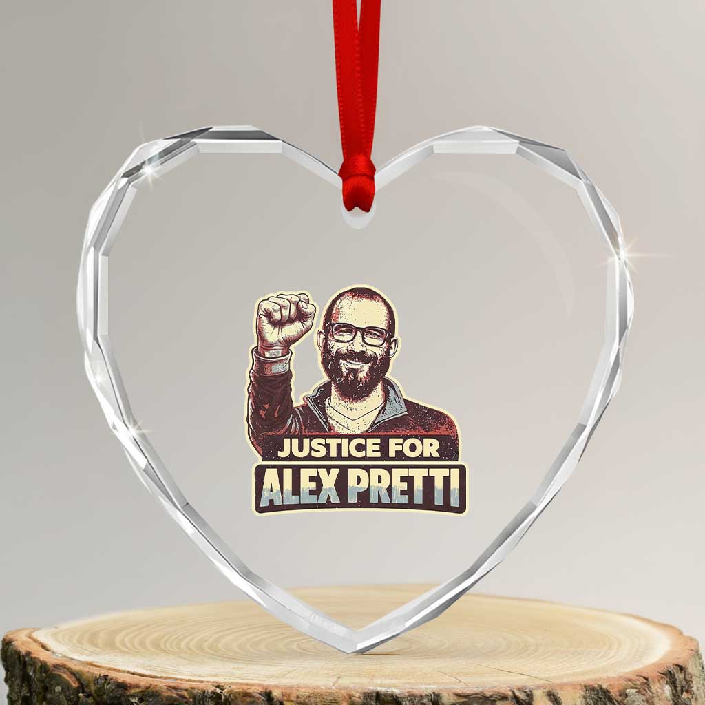 Justice For Alex Heart Crystal Glass Ornament Minneapolis ICU Nurse Hero Support Gift TS12 Transparent Glass 3'' Heart Print Your Wear