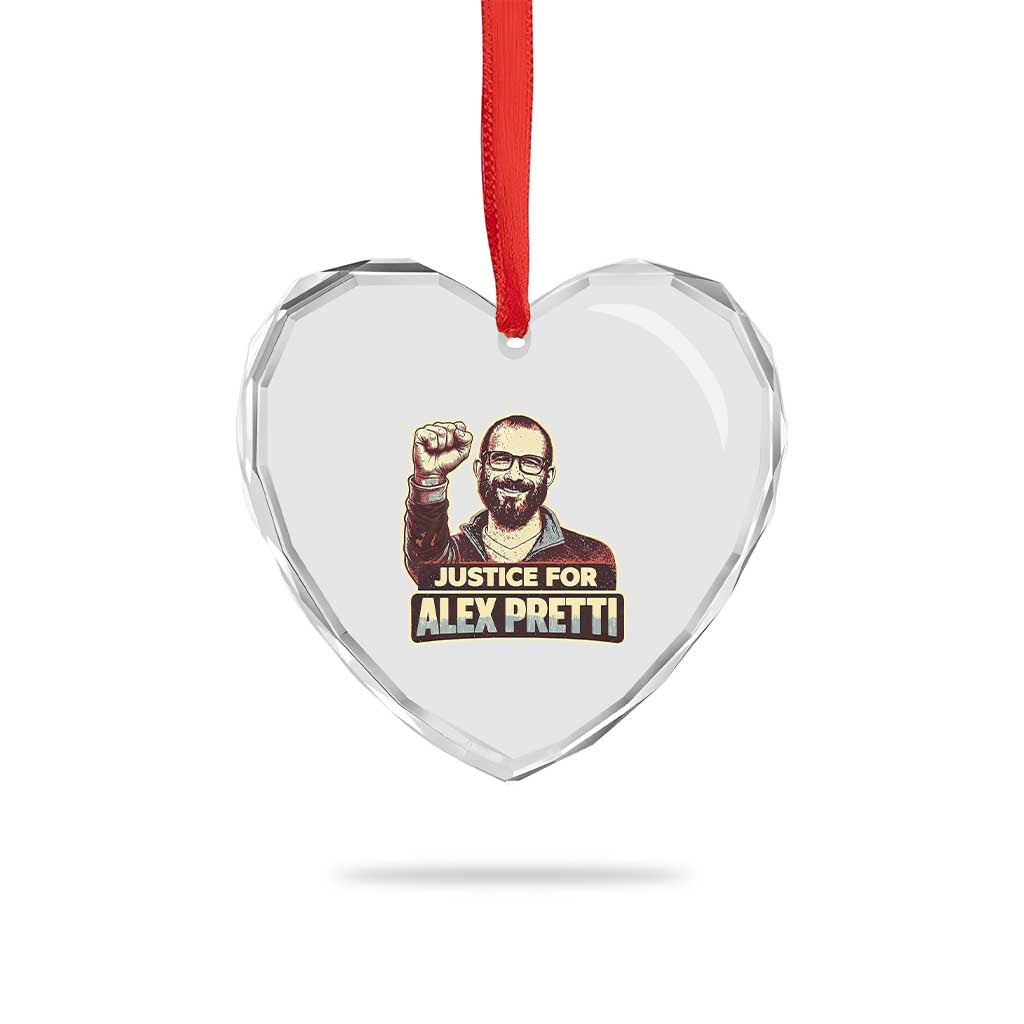 Justice For Alex Heart Crystal Glass Ornament Minneapolis ICU Nurse Hero Support Gift TS12 Print Your Wear