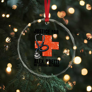 Justice For Alex Pretti Crystal Glass Ornament Minneapolis Support Gift TS12 Print Your Wear