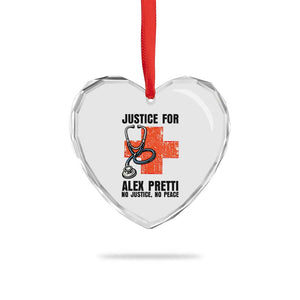 Justice For Alex Pretti Heart Crystal Glass Ornament Minneapolis Support Gift TS12 Print Your Wear