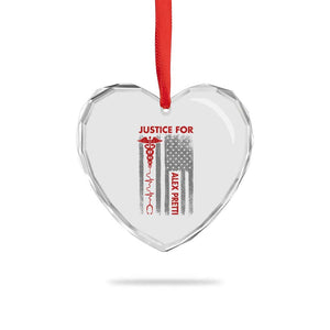 Justice For Alex Pretti Heart Crystal Glass Ornament Minneapolis Tribute 2026 ICU Nurse American Flag TS11 Print Your Wear