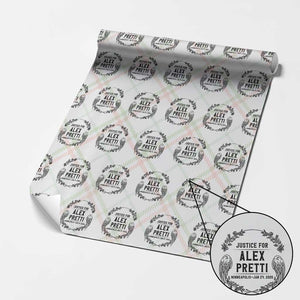 Justice for Alex Pretti Wrapping Paper Roll Minneapolis January 24 2026 Tribute Memorial Wreath TS02 Christmas Plaid Print Your Wear