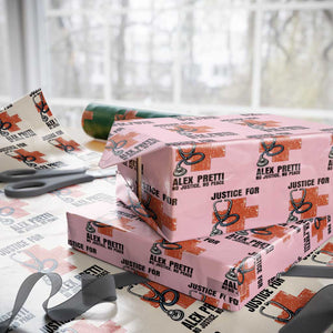 Justice For Alex Pretti Wrapping Paper Roll Minneapolis Support Gift TS12 Light Pink Print Your Wear