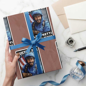 Justice For Alex Pretti Wrapping Paper Roll Minneapolis USA Support Gift TS12 Mocha Print Your Wear