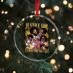 Justice For Lemon Pound Cake Bootleg Graphic Crystal Glass Ornament Retro Rap Free Speech TS14 Print Your Wear