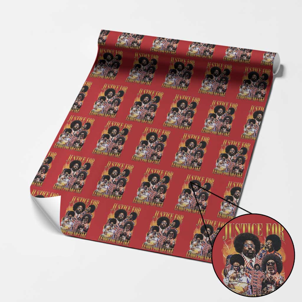 Justice For Lemon Pound Cake Bootleg Graphic Wrapping Paper Roll Retro Rap Free Speech TS14 Red Print Your Wear
