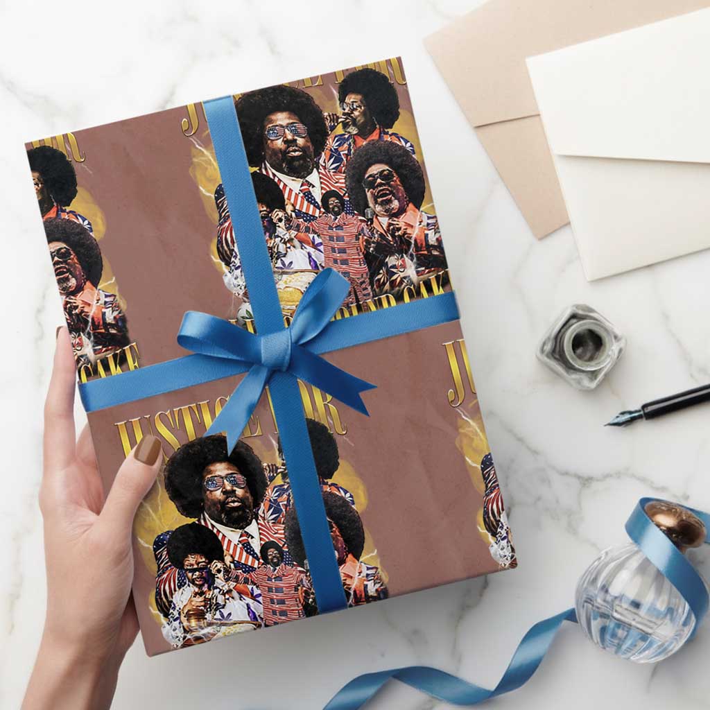 Justice For Lemon Pound Cake Bootleg Graphic Wrapping Paper Roll Retro Rap Free Speech TS14 Mocha Print Your Wear