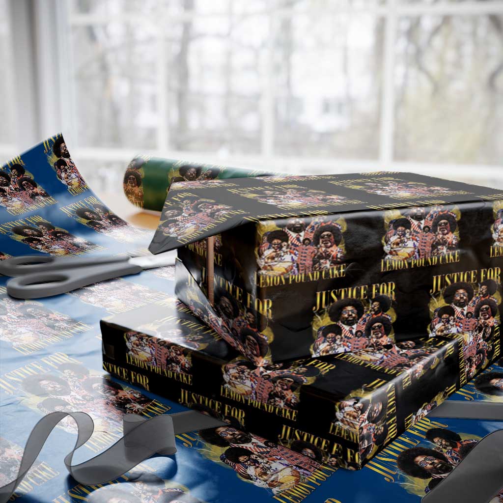 Justice For Lemon Pound Cake Bootleg Graphic Wrapping Paper Roll Retro Rap Free Speech TS14 Black Print Your Wear